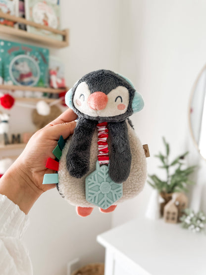 Holiday Penguin Itzy Lovey™ Plush + Teether Toy