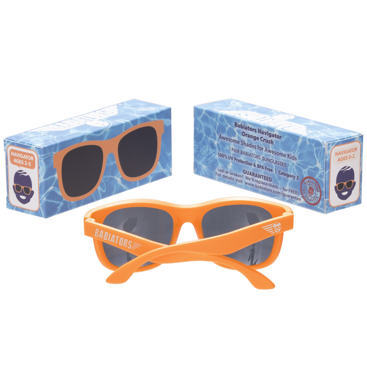 Orange Crush Navigator Kids Sunglasses